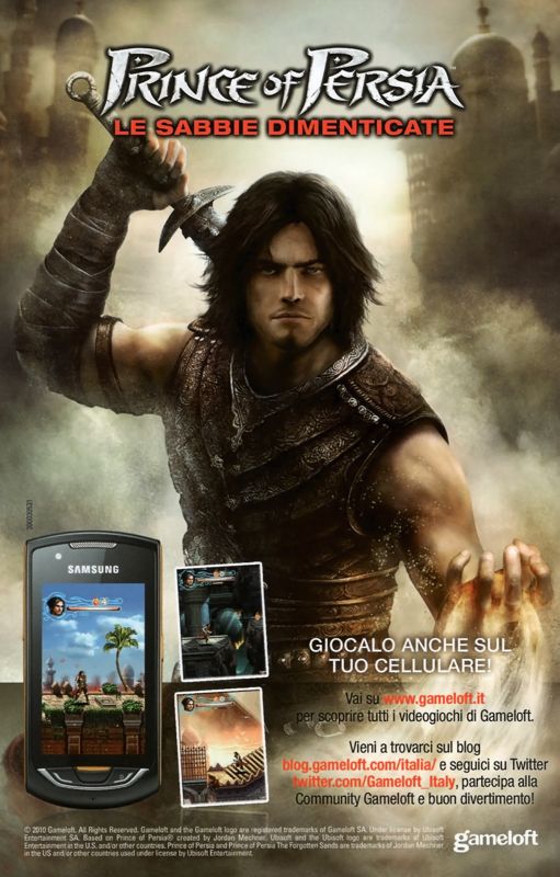 Advertisement for Prince of Persia: The Forgotten Sands (Windows): Back