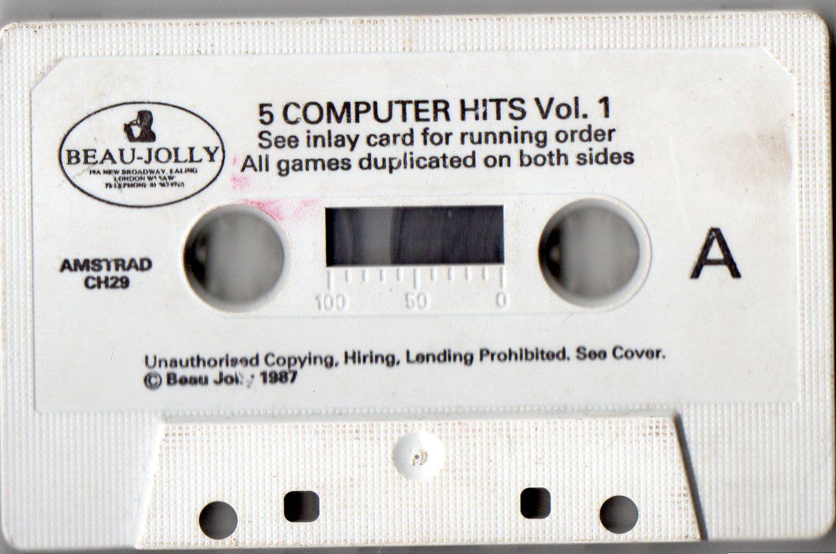Media for 5 Computer Hits (Amstrad CPC)