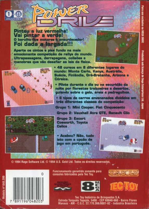 Back Cover for Power Drive (Genesis)