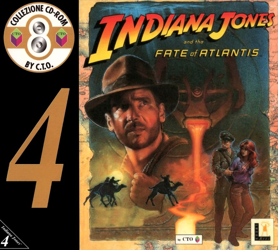 Front Cover for Indiana Jones and the Fate of Atlantis (DOS) (Collezione CD-ROM by C.T.O. #4 (Black Label Series), DigiPak)