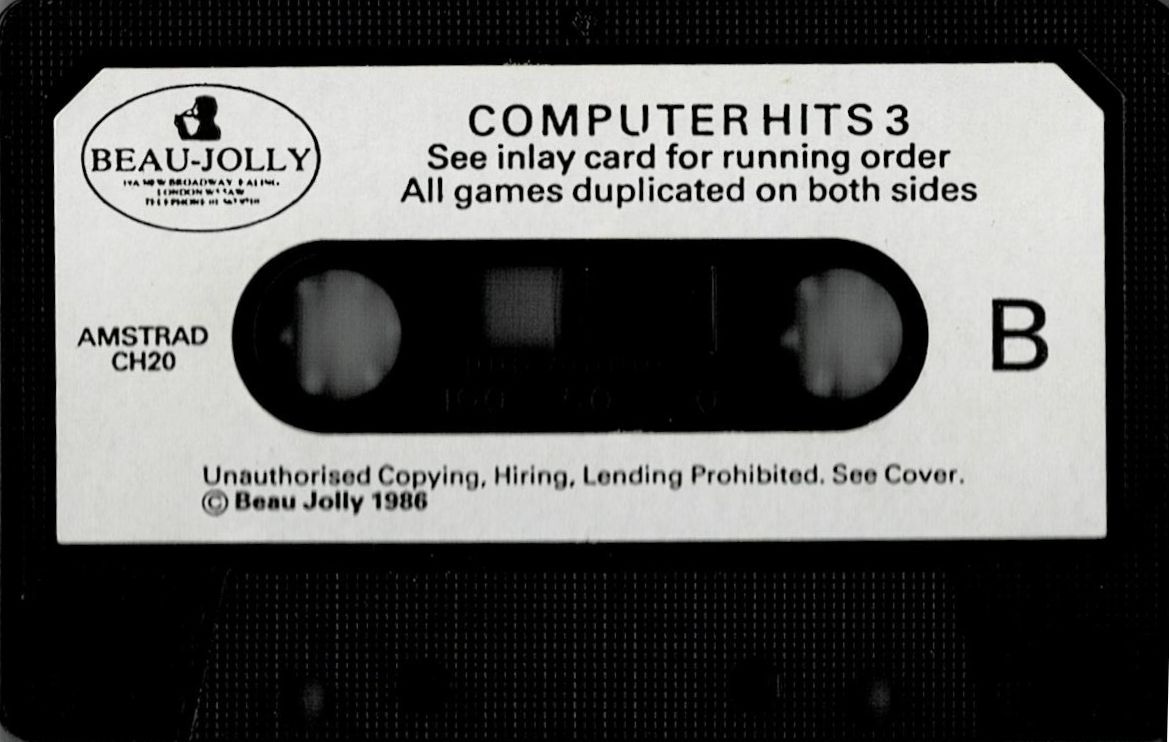 Media for 10 Computer Hits 3 (Amstrad CPC)
