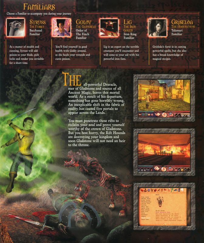 Inside Cover for Lands of Lore III (Windows): Right Flap