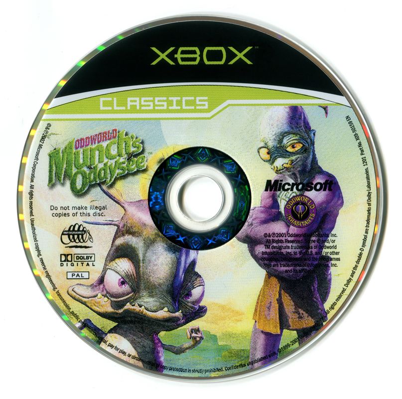 Media for Oddworld: Munch's Oddysee (Xbox) (Xbox Classics release)