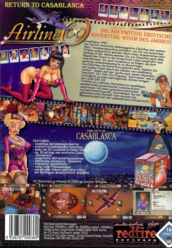 Back Cover for Airline 69: Return to Casablanca (Windows) (First release)