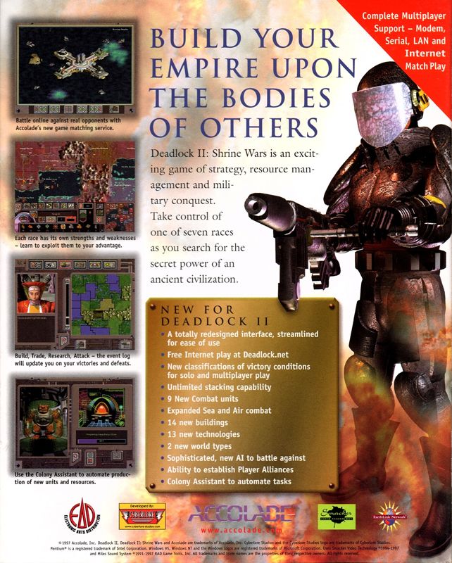 Back Cover for Deadlock II: Shrine Wars (Windows) (Oceanian and South Asian release)