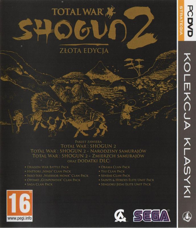 Front Cover for Total War: Shogun 2 - Gold Edition (Windows) (Pomarańczowa Kolekcja Klasyki release)