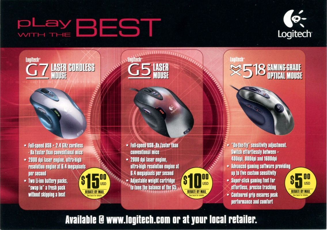 Advertisement for Battlefield 2: Special Forces (Windows): Logitech - Front