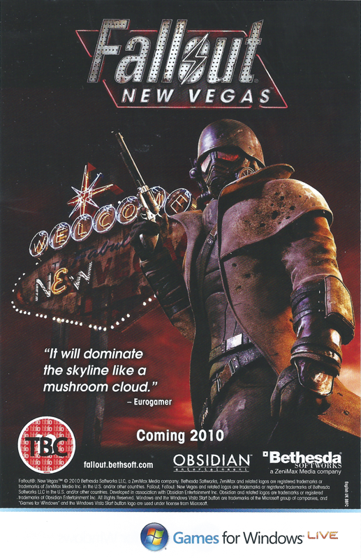 Advertisement for Fallout 3: Game of the Year Edition (Windows): Side 1