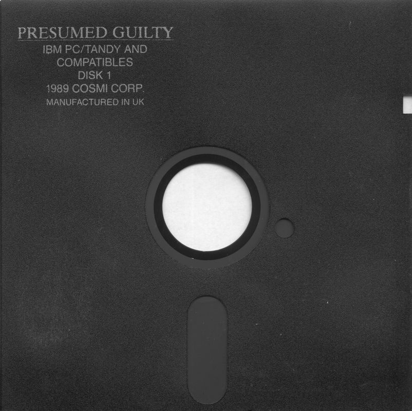 Media for Presumed Guilty! (DOS) (5.25" disk release with clue cassette): Floppy Disk 1