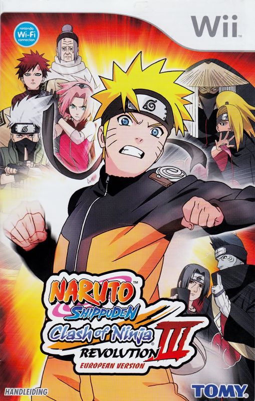 Naruto Shippuden: Clash of Ninja Revolution 3 Wii Box Art Cover by