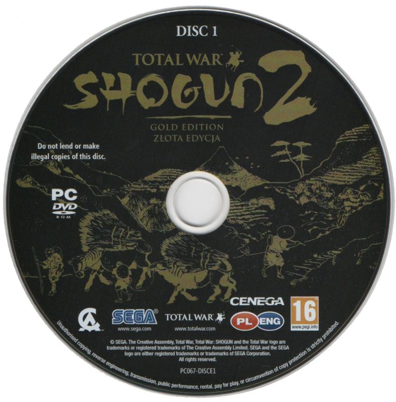 Media for Total War: Shogun 2 - Gold Edition (Windows) (Pomarańczowa Kolekcja Klasyki release): Disc 1