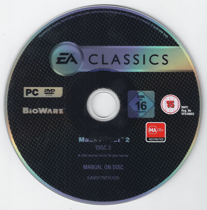 Media for Mass Effect 2 (Windows) (EA Classics release): Disc 2
