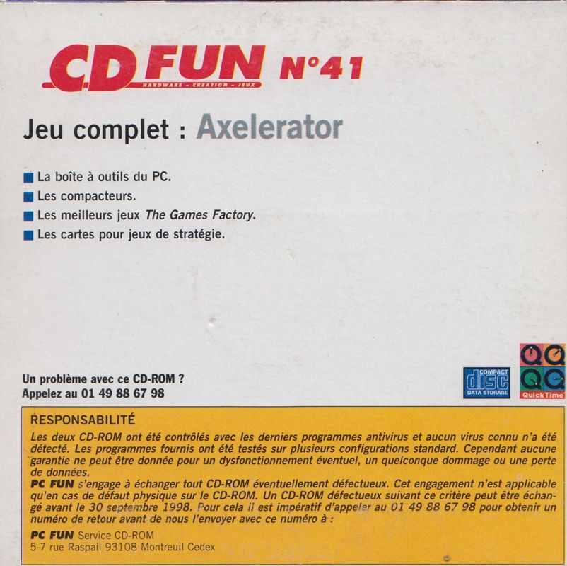 Back Cover for Have a N.I.C.E. day! (Windows) (CD FUN #41 covermount (10/1998))