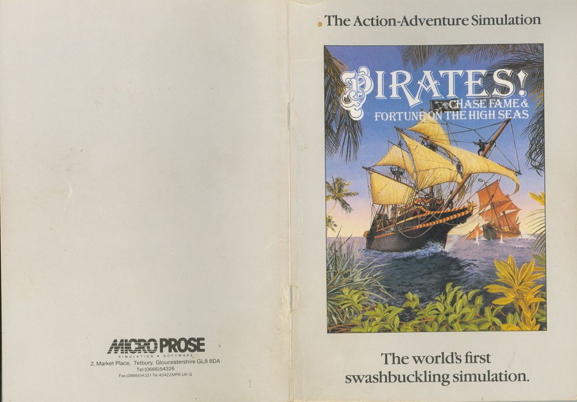 Manual for Sid Meier's Pirates! (Commodore 64) (Alternative cassette release)