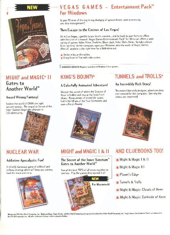 Advertisement for Empire Deluxe (DOS) (3.5" Floppy Disk release): NWC Product CATALOG - 3