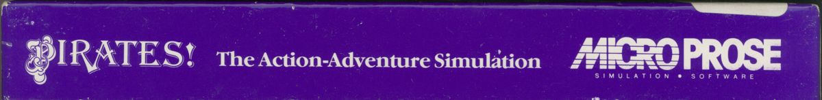 Spine/Sides for Sid Meier's Pirates! (Commodore 64) (Alternative cassette release)