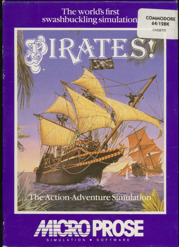 Front Cover for Sid Meier's Pirates! (Commodore 64) (Alternative cassette release)