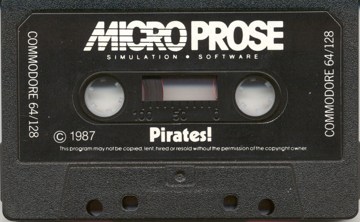 Media for Sid Meier's Pirates! (Commodore 64) (Alternative cassette release)