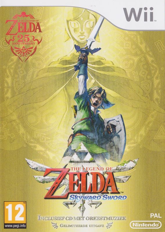 Front Cover for The Legend of Zelda: Skyward Sword (Wii) (Includes 25th Anniversary Soundtrack)