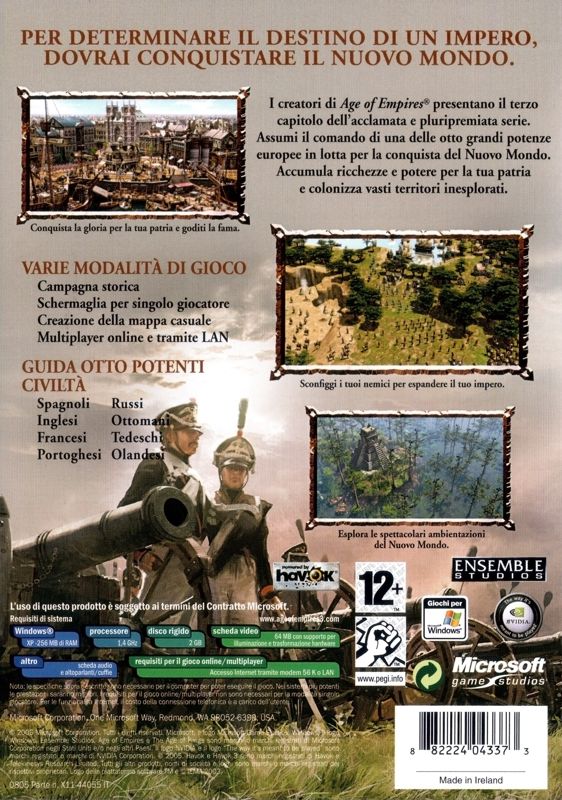 Back Cover for Age of Empires III (Windows)
