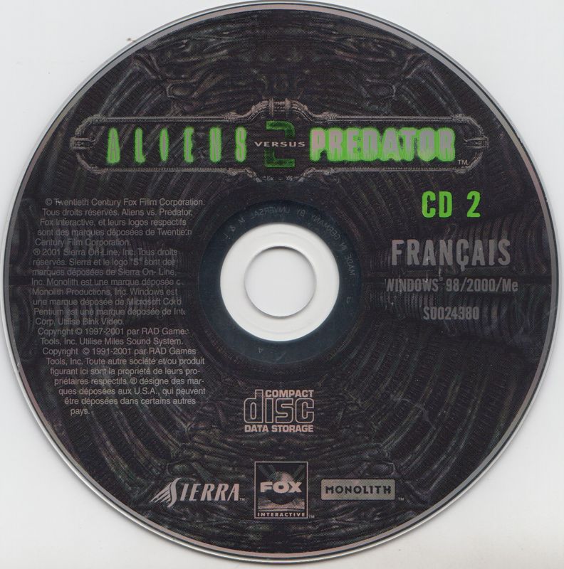 Media for Aliens Versus Predator 2 (Windows): Disc 2