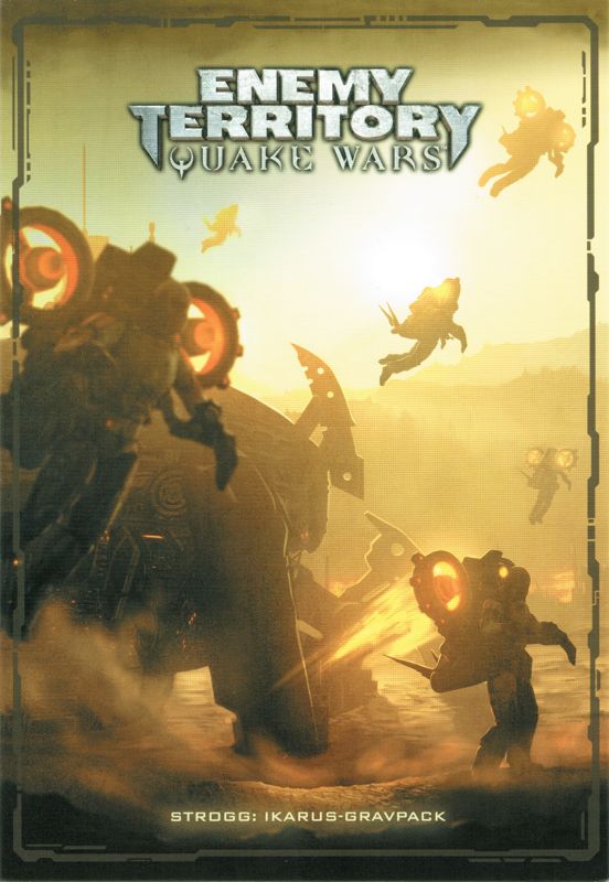 Extras for Enemy Territory: Quake Wars (Limited Collector's Edition) (Windows): Card 11/12: (Strogg) Icarus Hover Pack - Front