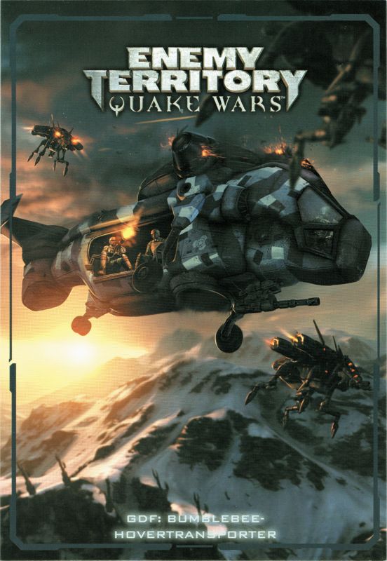 Extras for Enemy Territory: Quake Wars (Limited Collector's Edition) (Windows): Card 12/12: (GDF) Bumblebee Helicopter - Front