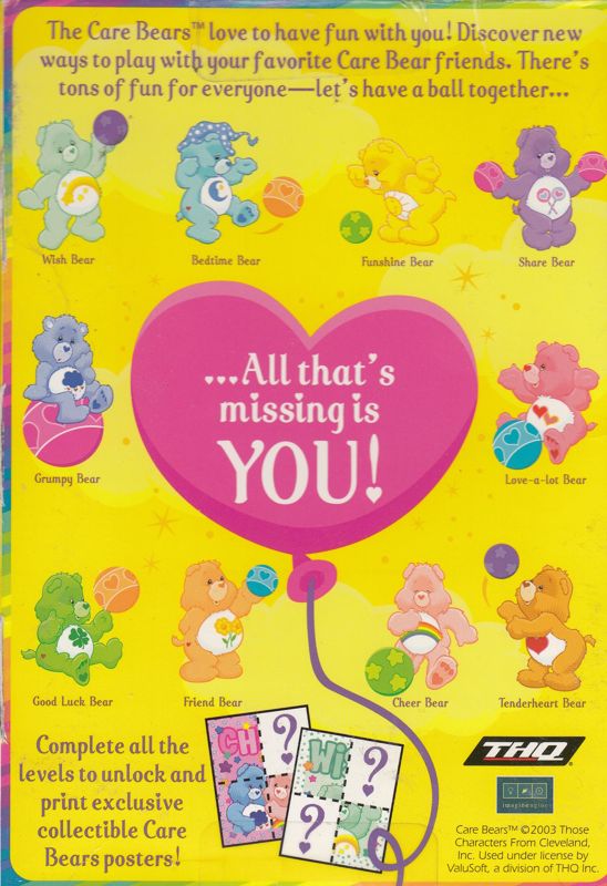 Back Cover for Care Bears: Let's Have a Ball! (Macintosh and Windows)