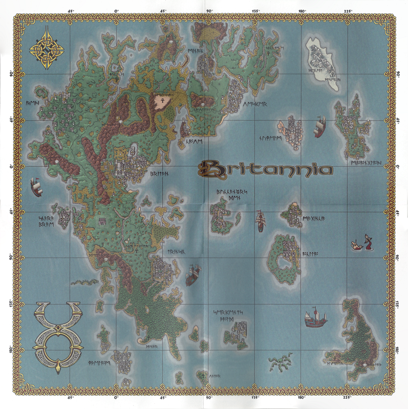 Map for Ultima: World Edition (Windows): Ultima Online: The Second Age - Paper Map - Side 1