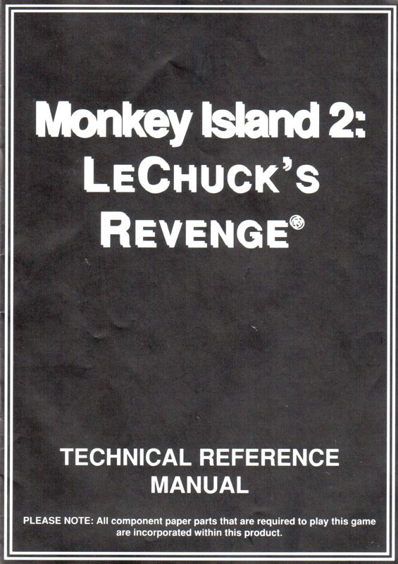 Manual for Monkey Island 2: LeChuck's Revenge (Amiga) (Kixx XL re-release): Front