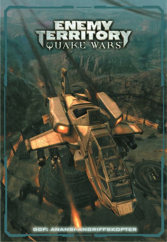Extras for Enemy Territory: Quake Wars (Limited Collector's Edition) (Windows): Card 4/12: (GDF) Anansi Helicopter - Front
