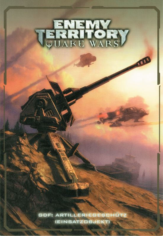 Extras for Enemy Territory: Quake Wars (Limited Collector's Edition) (Windows): Card 8/12: (GDF) Artillery Gun - Front