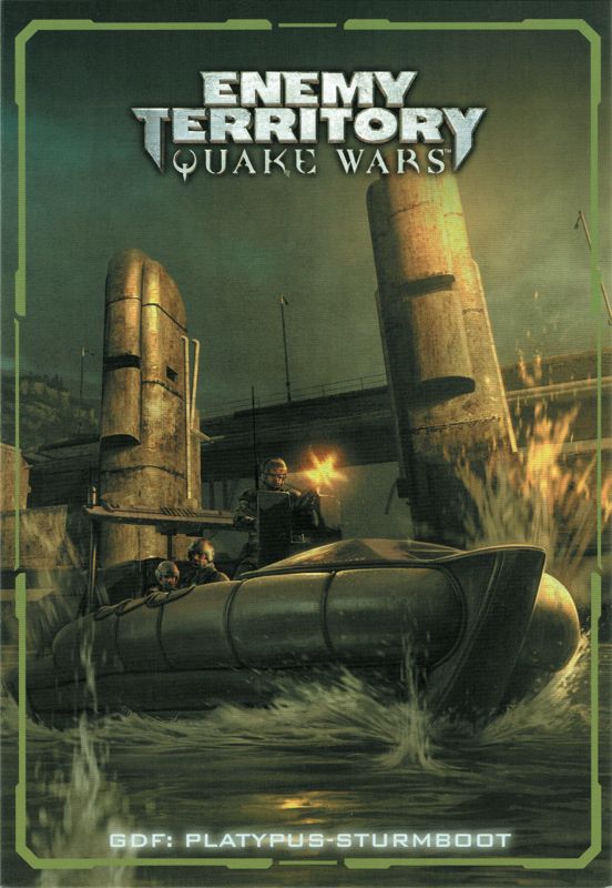 Extras for Enemy Territory: Quake Wars (Limited Collector's Edition) (Windows): Card 10/12: (GDF) Platypus Speedboat - Front