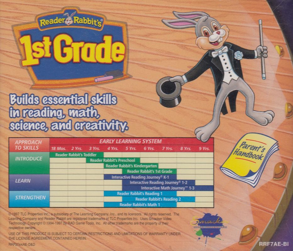 Back Cover for Reader Rabbit: 1st Grade (Macintosh and Windows and Windows 16-bit)