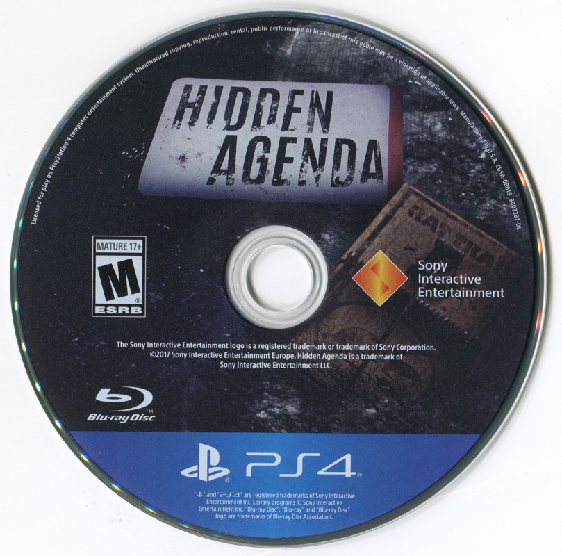 Media for Hidden Agenda (PlayStation 4)
