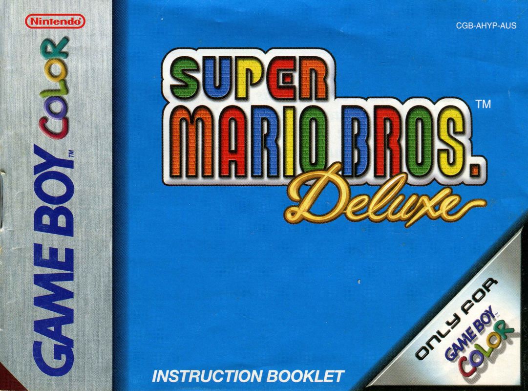 Manual for Super Mario Bros. Deluxe (Game Boy Color): Front