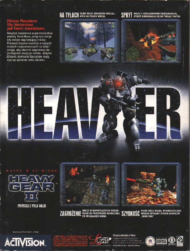 Back Cover for Heavy Gear II (Windows)