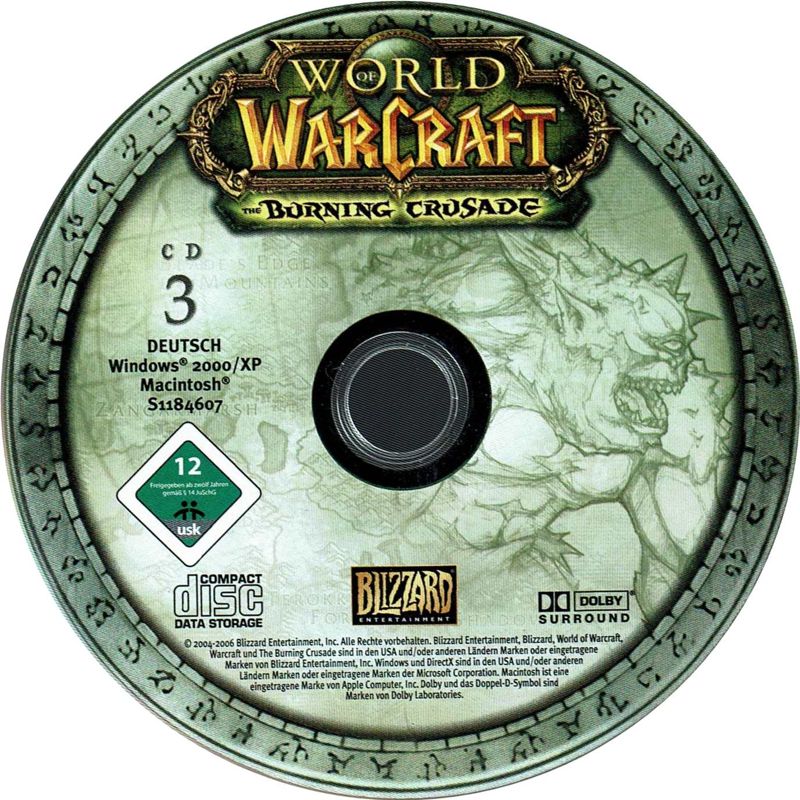 Media for World of WarCraft: The Burning Crusade (Macintosh and Windows) (re-release): Disc 3