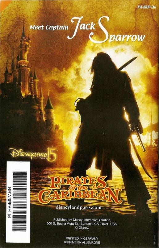 Manual for Disney Pirates of the Caribbean: At World's End (Wii): Back