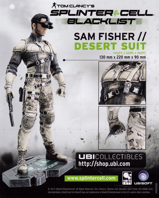 Advertisement for Tom Clancy's Splinter Cell: Blacklist (Windows): Sam Fisher - Desert Suit Figurine