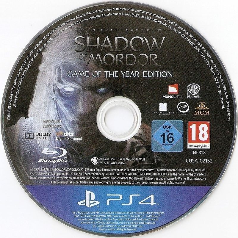 Media for Middle-earth: Shadow of Mordor - Game of the Year Edition (PlayStation 4)