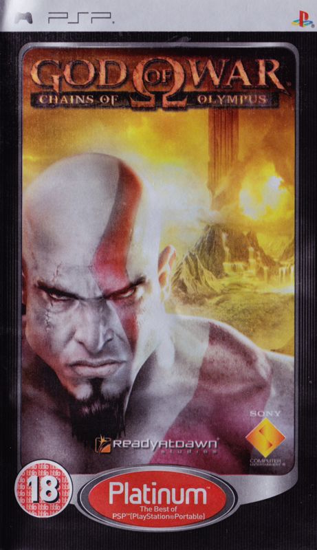 Front Cover for God of War: Chains of Olympus (PSP) (Platinum release)