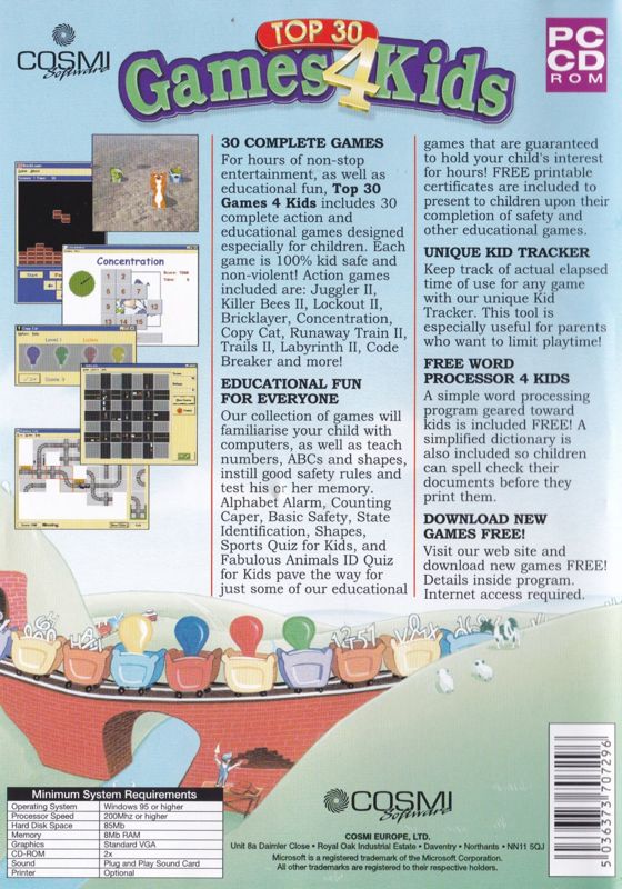 Top 30 Games 4 Kids cover or packaging material - MobyGames