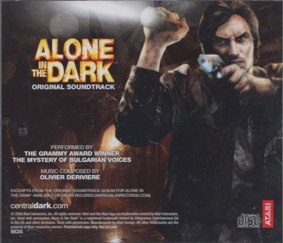 Soundtrack for Alone in the Dark (Limited Edition) (Windows): Jewel Case - Back
