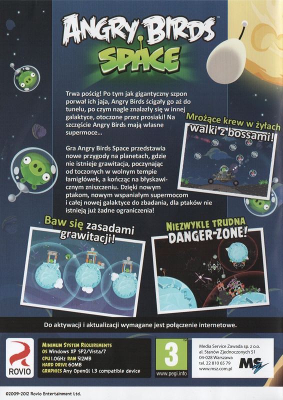 Angry Birds: Space cover or packaging material - MobyGames