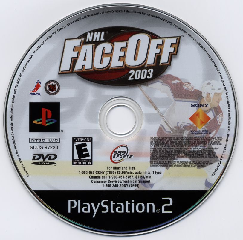 Media for NHL FaceOff 2003 (PlayStation 2)