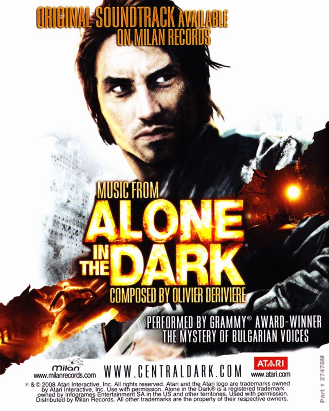 Manual for Alone in the Dark: Inferno (PlayStation 3): Back