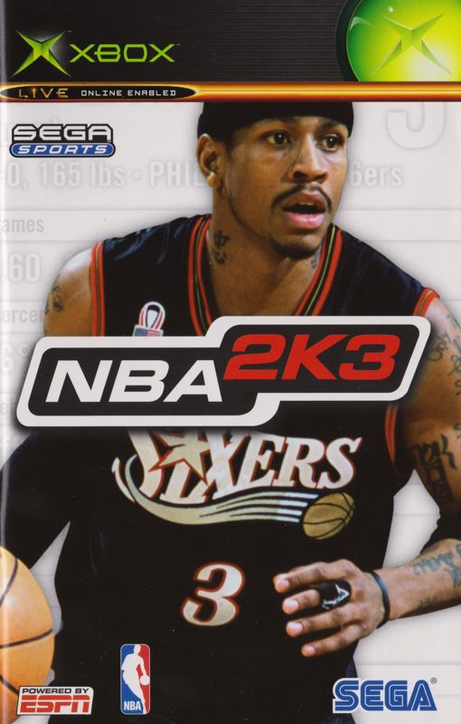 Manual for NBA 2K3 (Xbox): Front
