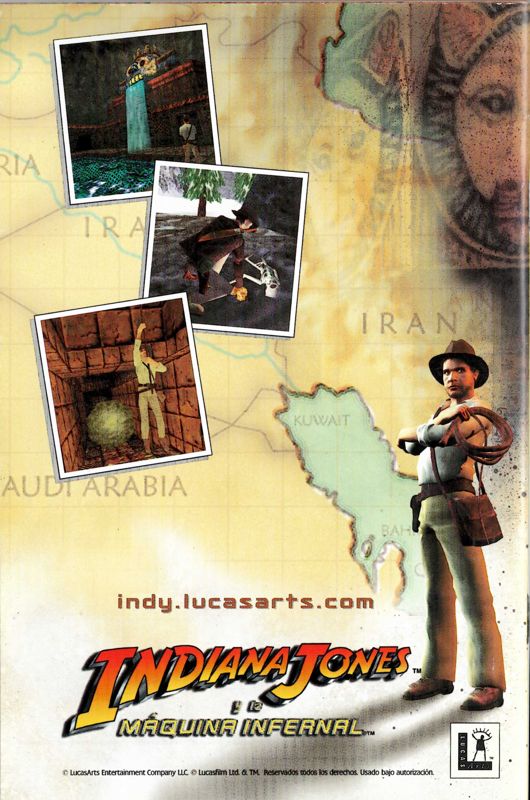 Manual for Indiana Jones and the Infernal Machine (Windows) (First release): Back