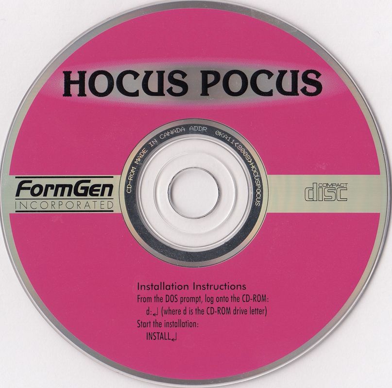 Media for Hocus Pocus (DOS) (FormGen CD Release)